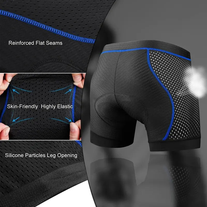 X-TIGER Men's 5D Gel Padded Cycling Shorts – MTB Underwear