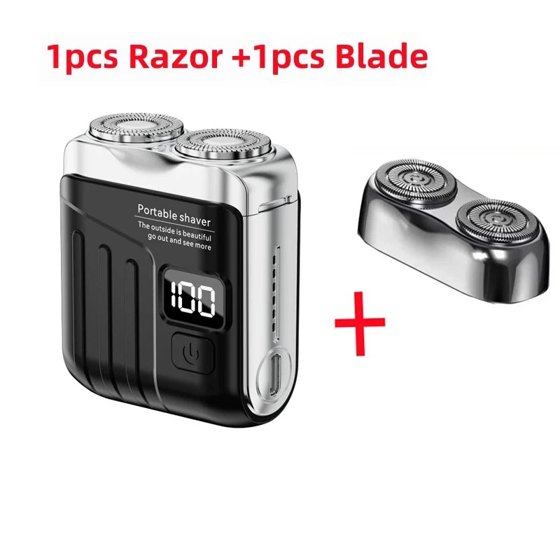XMSJ Mini Rechargeable Electric Shaver Dual Head Waterproof
