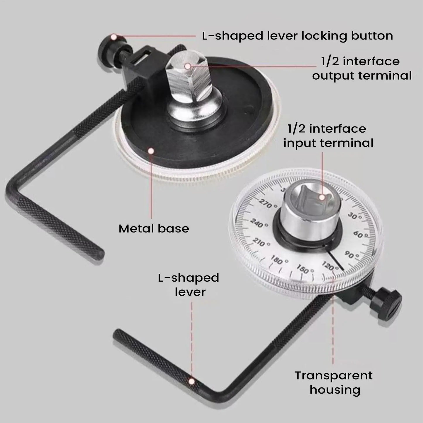 Torque Wrench Torquemeter Dial Hand Tool Auto Service Equipment Garage Calibrated In Degrees Automotive Tools Car Repairing Peaceful Pleasures Health and Wellness