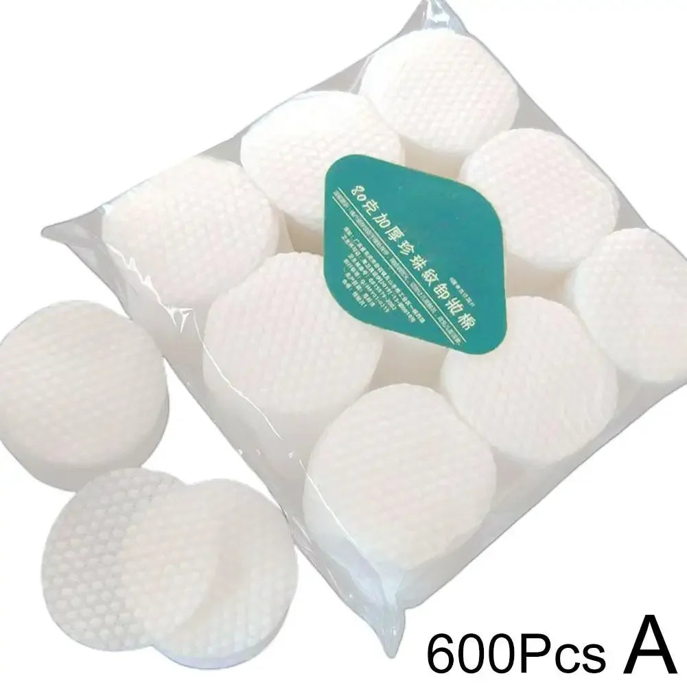 500/600pc Pearl Cotton Pads – Thick Makeup Remover Pads