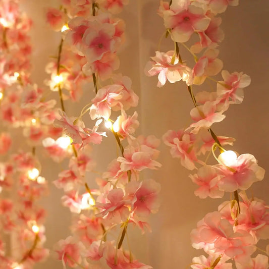 Cherry Blossom LED Vine Garland – 2M 20 LEDs Artificial Flower Light LED Flower Garland Peaceful Pleasures Health and Wellness