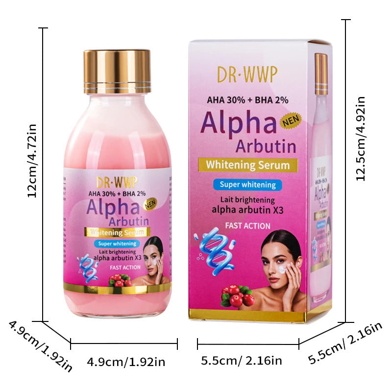125ml Arbutin/Turmeric/Vitamin C Essence Make Skin Glow Moisturizing Firming AHA/Papaya/Glutathione/Kojic Acid Essence Liquid Peaceful Pleasures Health and Wellness Arbutin 125ML