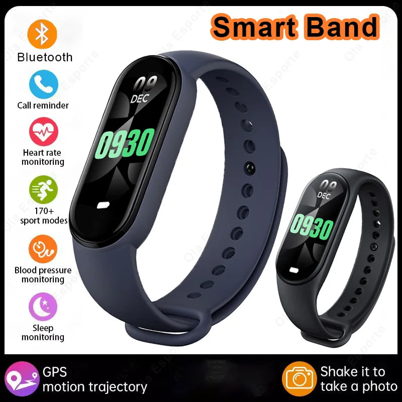 Fashion Smart Watch Fitness Bracelet Sports Waterproof Health Monitor Watch Smart Band BT Control Photo Capture Smart Wristband Peaceful Pleasures Health and Wellness 1Bl1Bk
