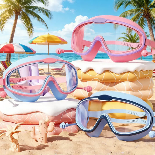 Kids Anti-Fog Swim Goggles | Big Frame HD Swimming Glasses Kids Swim Goggles Peaceful Pleasures Health and Wellness