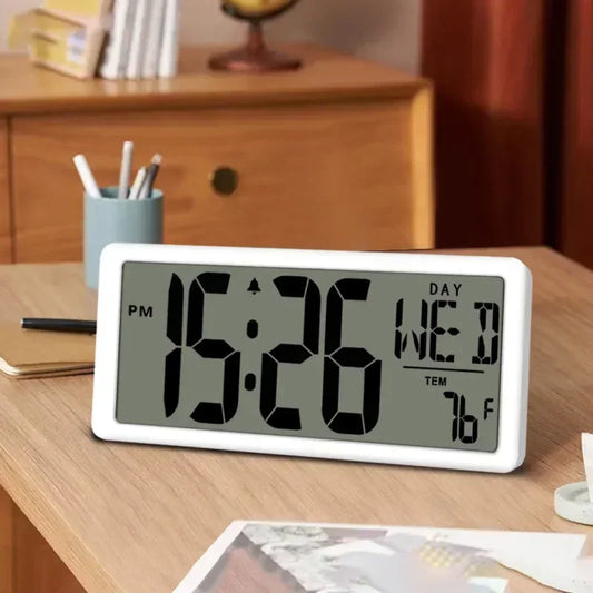 Nordic Digital Alarm Clock | LCD Wall Mount & Desk Clock Digital Alarm Clock Peaceful Pleasures Health and Wellness