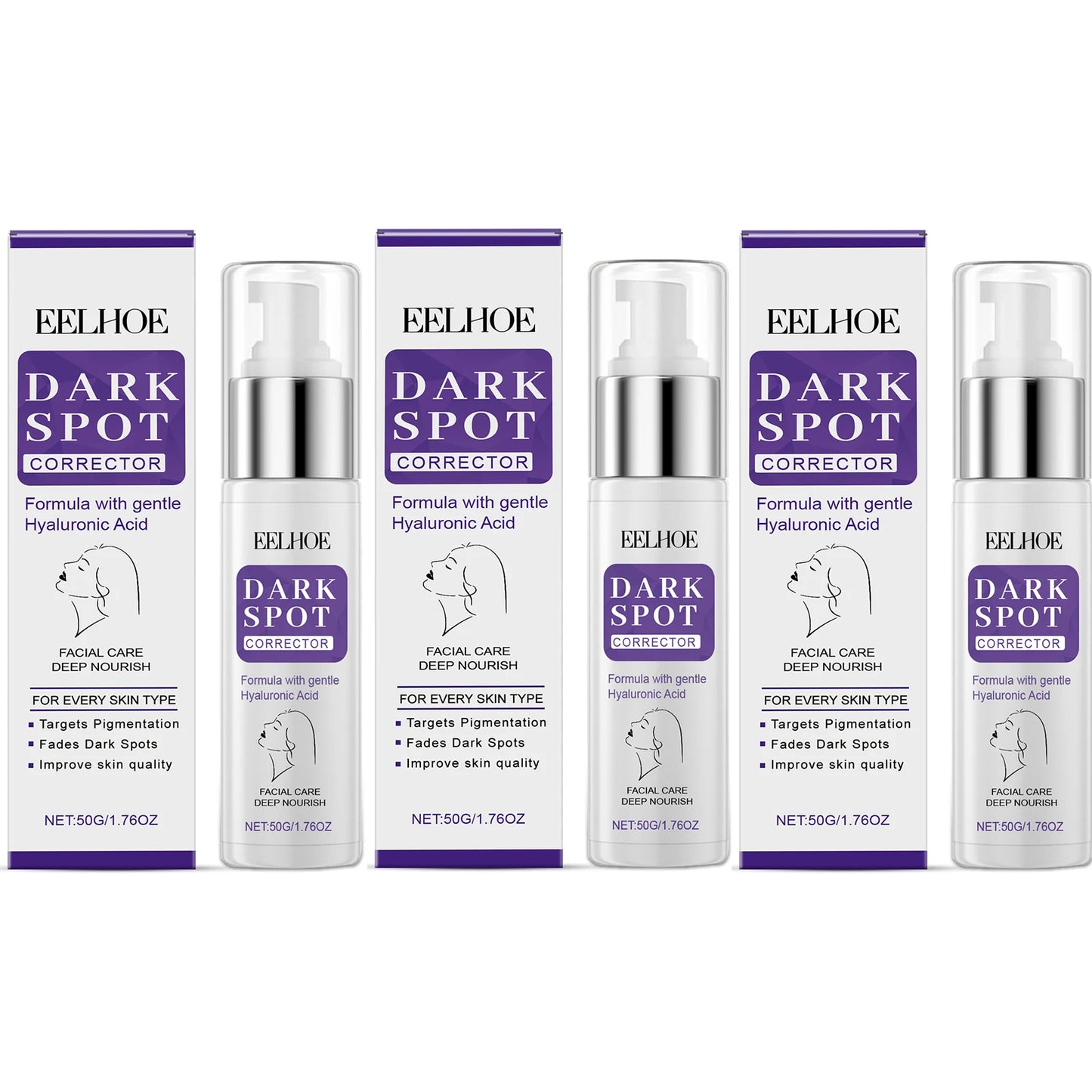 EELHOE Whitening Face Cream – Dark Spot Removal & Anti-Aging Brightening Face Cream Peaceful Pleasures Health and Wellness 3 X 50g Boxed