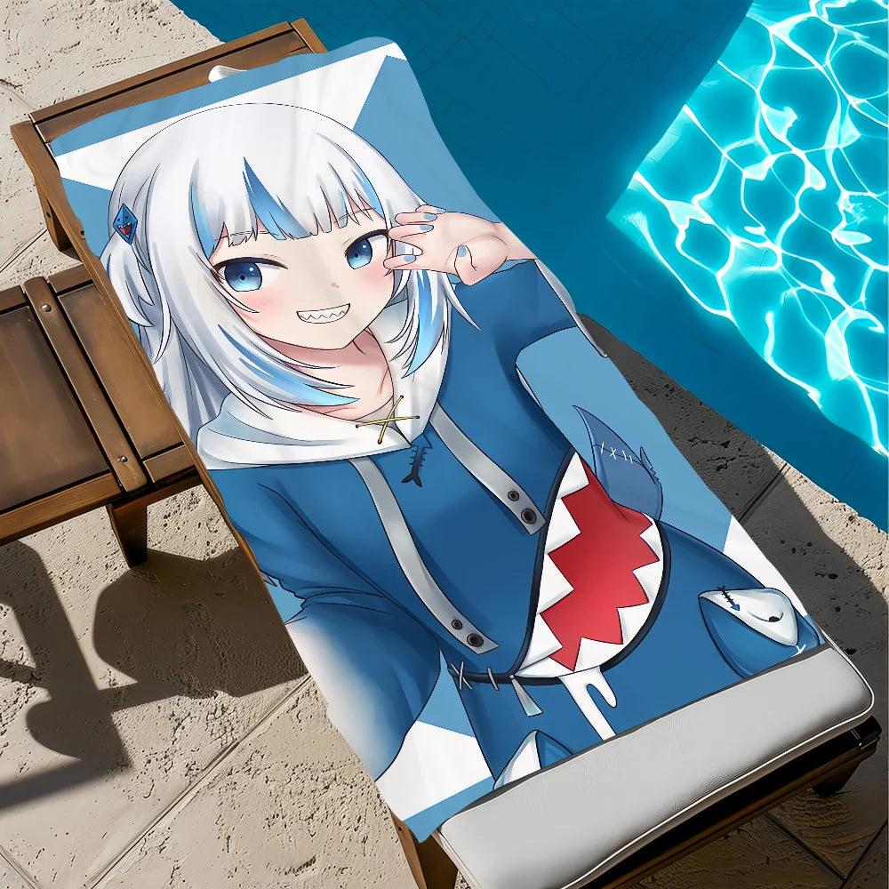 Gawr Gura Hololive Quick-Dry Beach Towel | Soft Microfiber