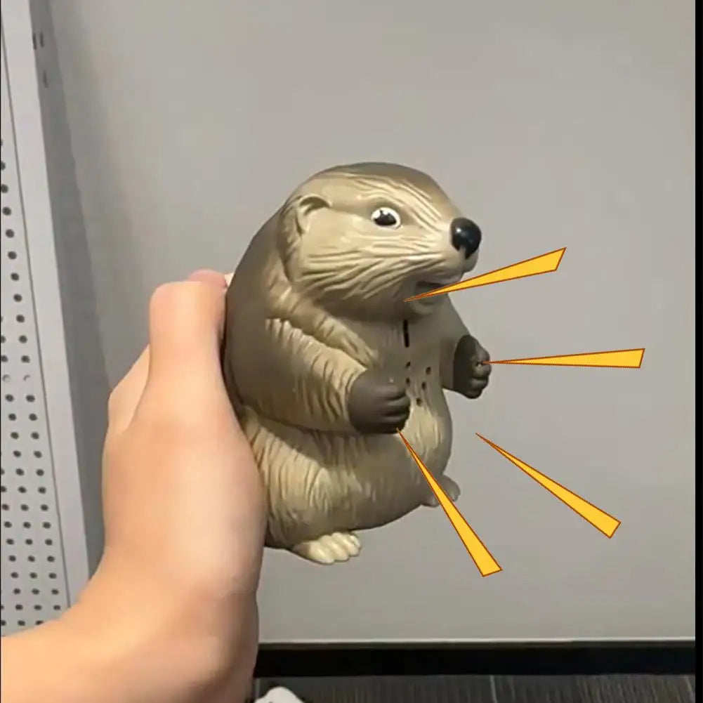 Screaming Groundhog Prank Toy – Funny Sound Desk Figure Novelty Prank Toy Peaceful Pleasures Health and Wellness