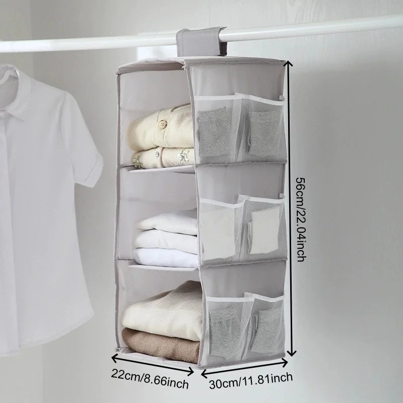 Foldable Hanging Closet Organizer – Clothes, Bags & Shoes