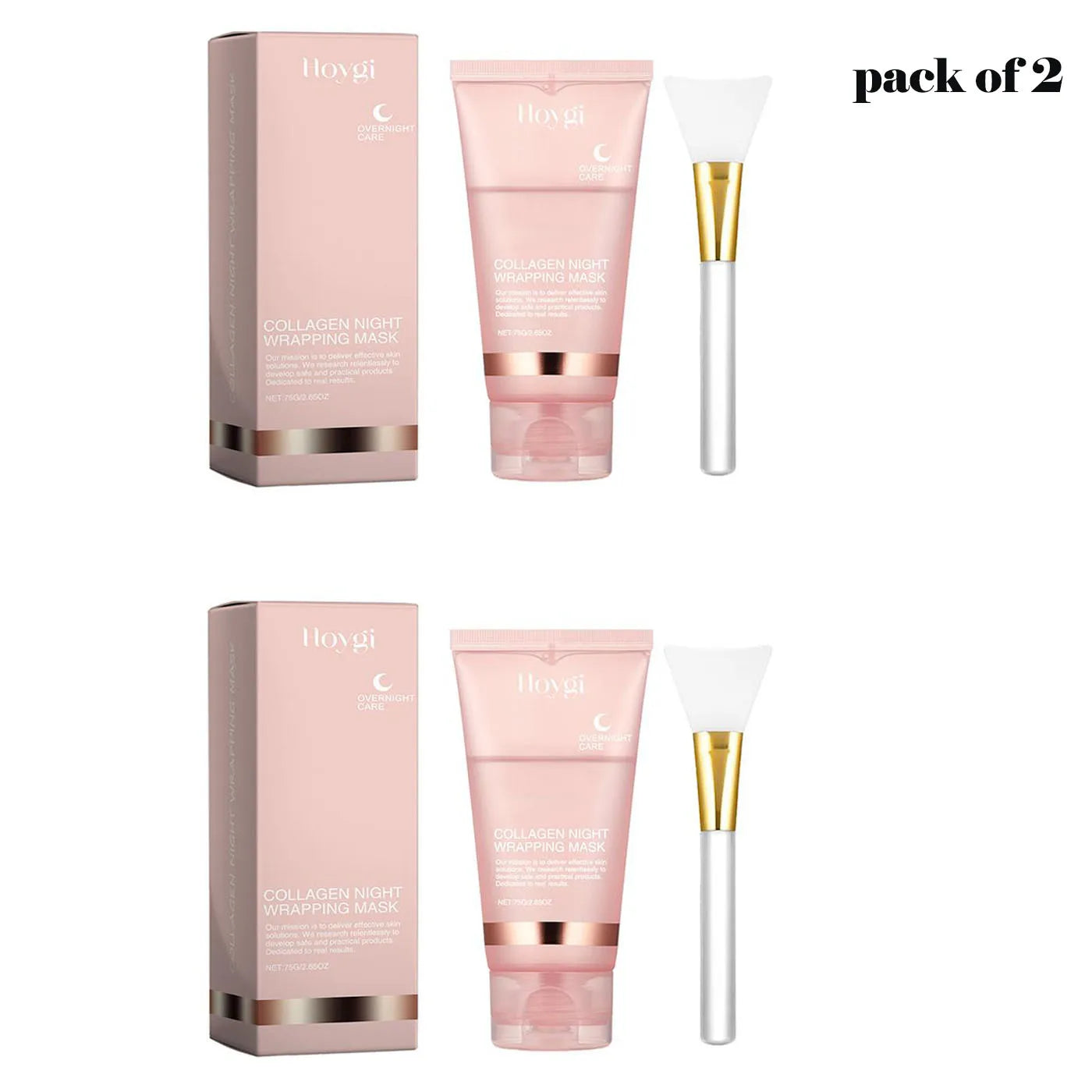 Hydrolyzed Collagen Overnight Facial Mask – 75g Skin Care Peaceful Pleasures Health and Wellness WHITE