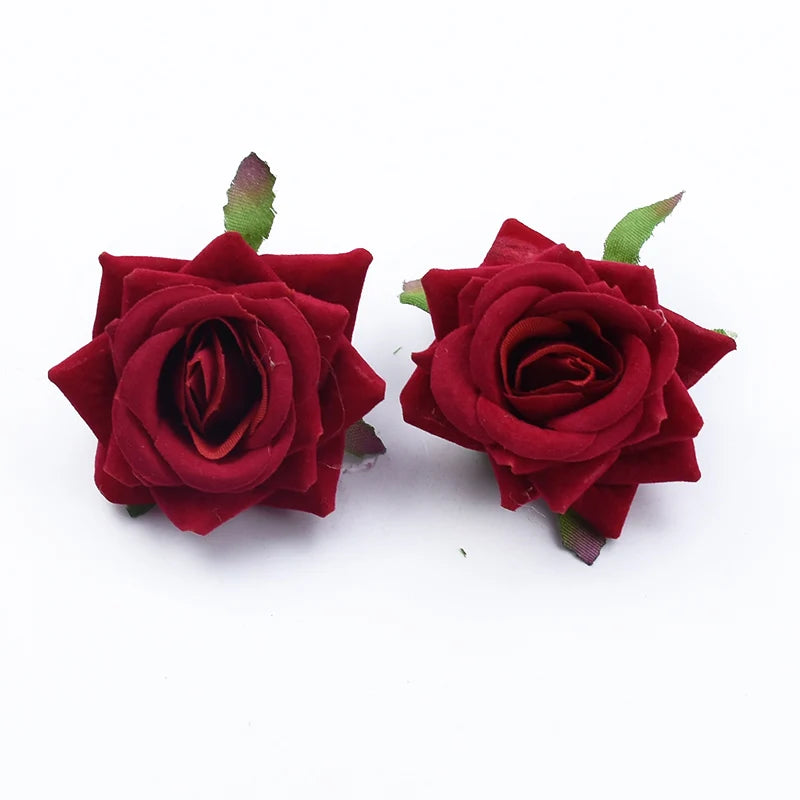 50/100 Pcs Silk Artificial Rose Heads – Wedding & Home Décor
