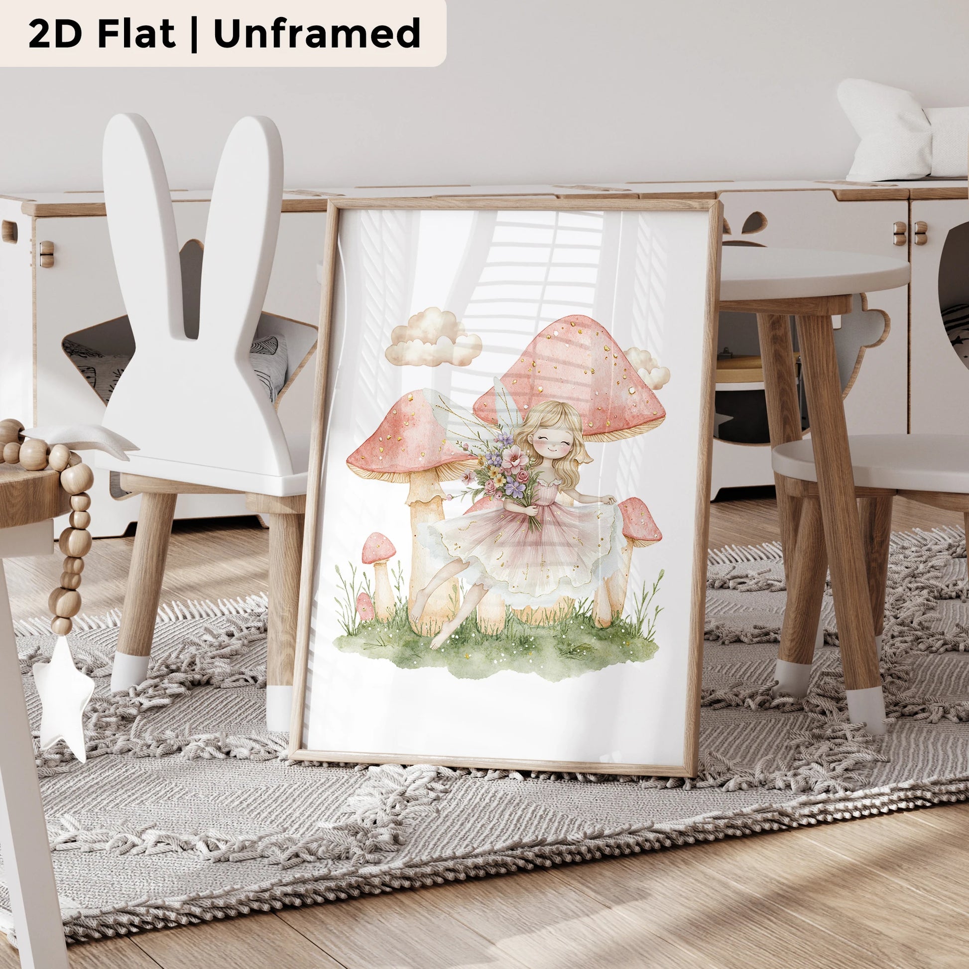3pcs Modern,Cartoon Mushroom Elf Wall Art Print Canvas Painting Poster Picture For Living Room,Bedroom,Kids Room Home Decor Peaceful Pleasures Health and Wellness CH041-1 40x60cm Unframed