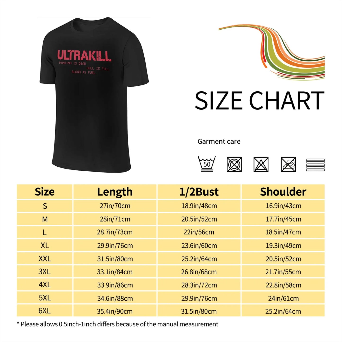 Ultrakill T-Shirt Summer Video Game Aesthetic T Shirts 100% Cotton Fashion Tshirt For Men Short Sleeve Loose Tees Peaceful Pleasures Health and Wellness