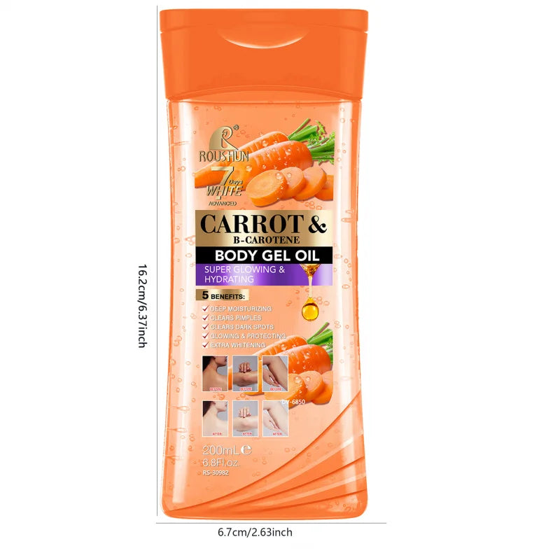 ROUSHUN Carrot Beta-Carotene Body Gel Oil 200ml | Moisturizer