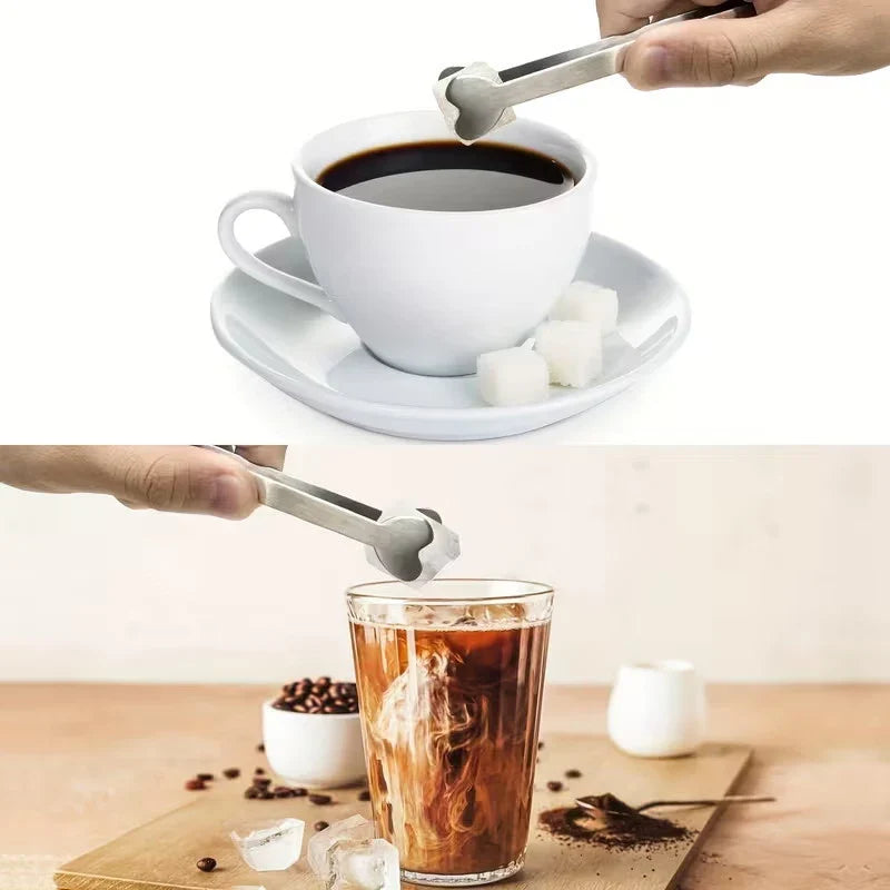 Heart Shaped Mini Tongs – Stainless Steel Food Serving Clamps