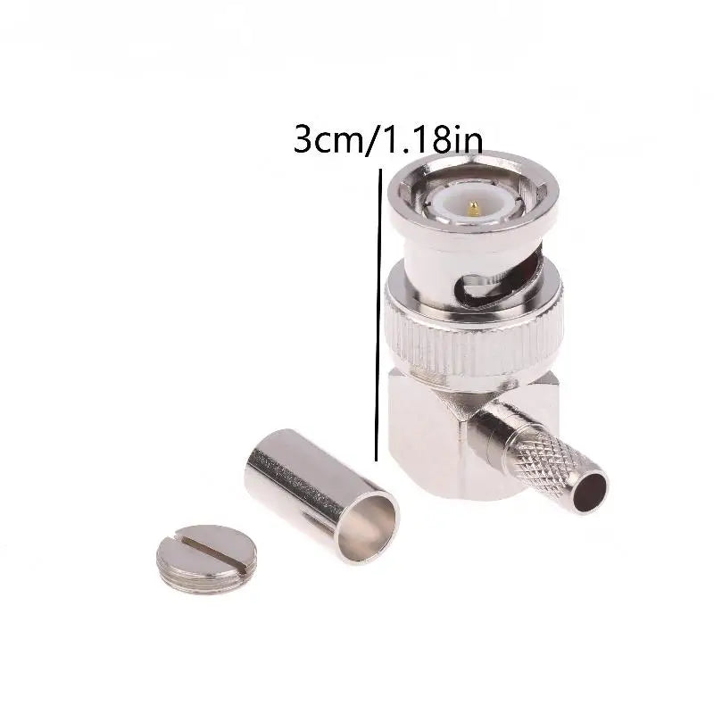 90° BNC Male Right Angle Crimp RF Connector 50 Ohm – RG58 RG142