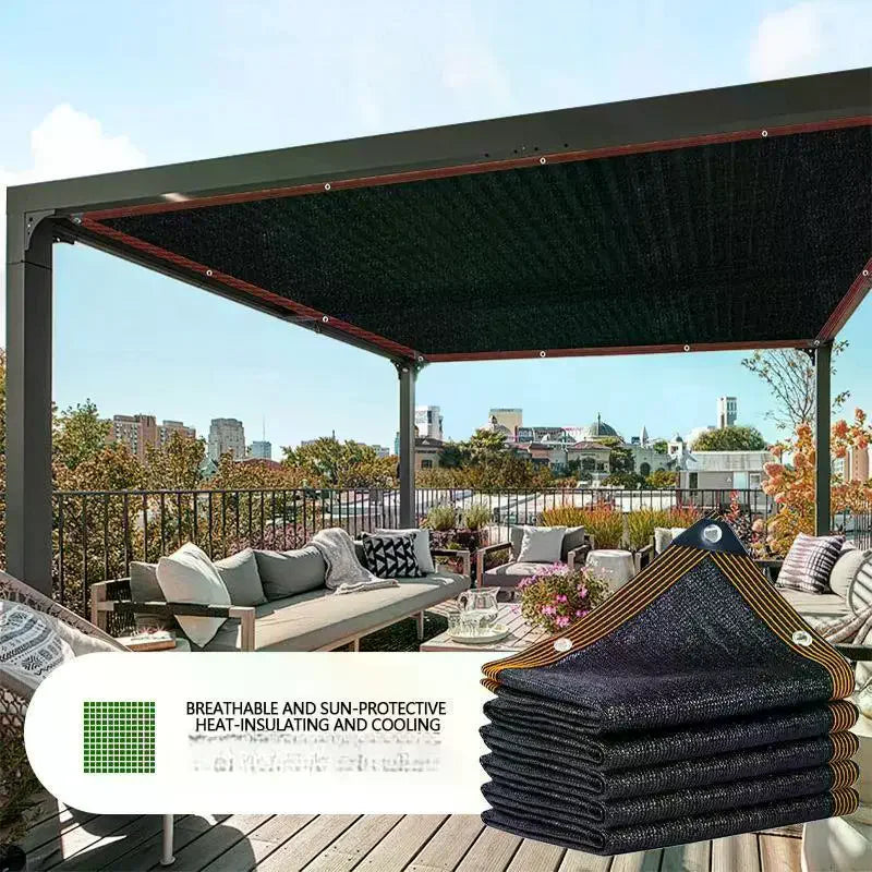 Black HDPE Sun Shade Net – UV Blocking Garden & Patio Cover