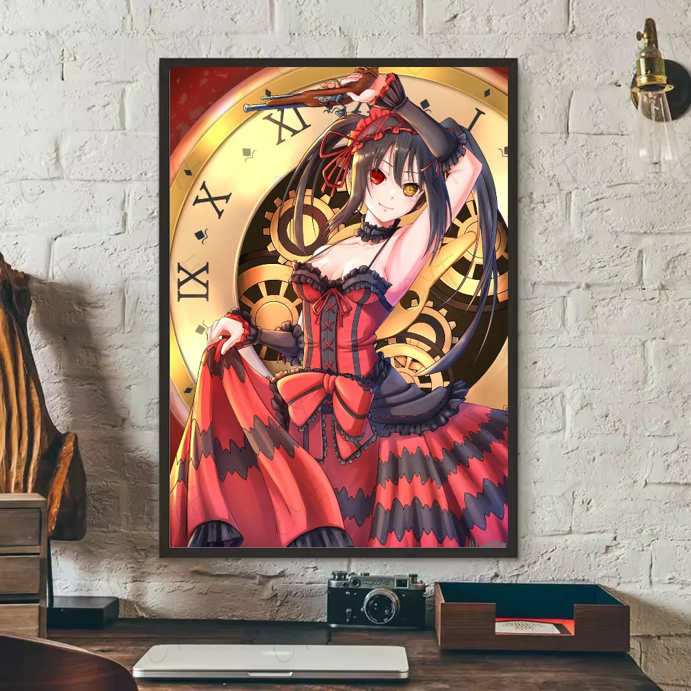 Tokisaki Kurumi Date A Live Anime Poster | HD Waterproof Wall Art Anime Wall Poster Peaceful Pleasures Health and Wellness z6 15X20cmNoframe