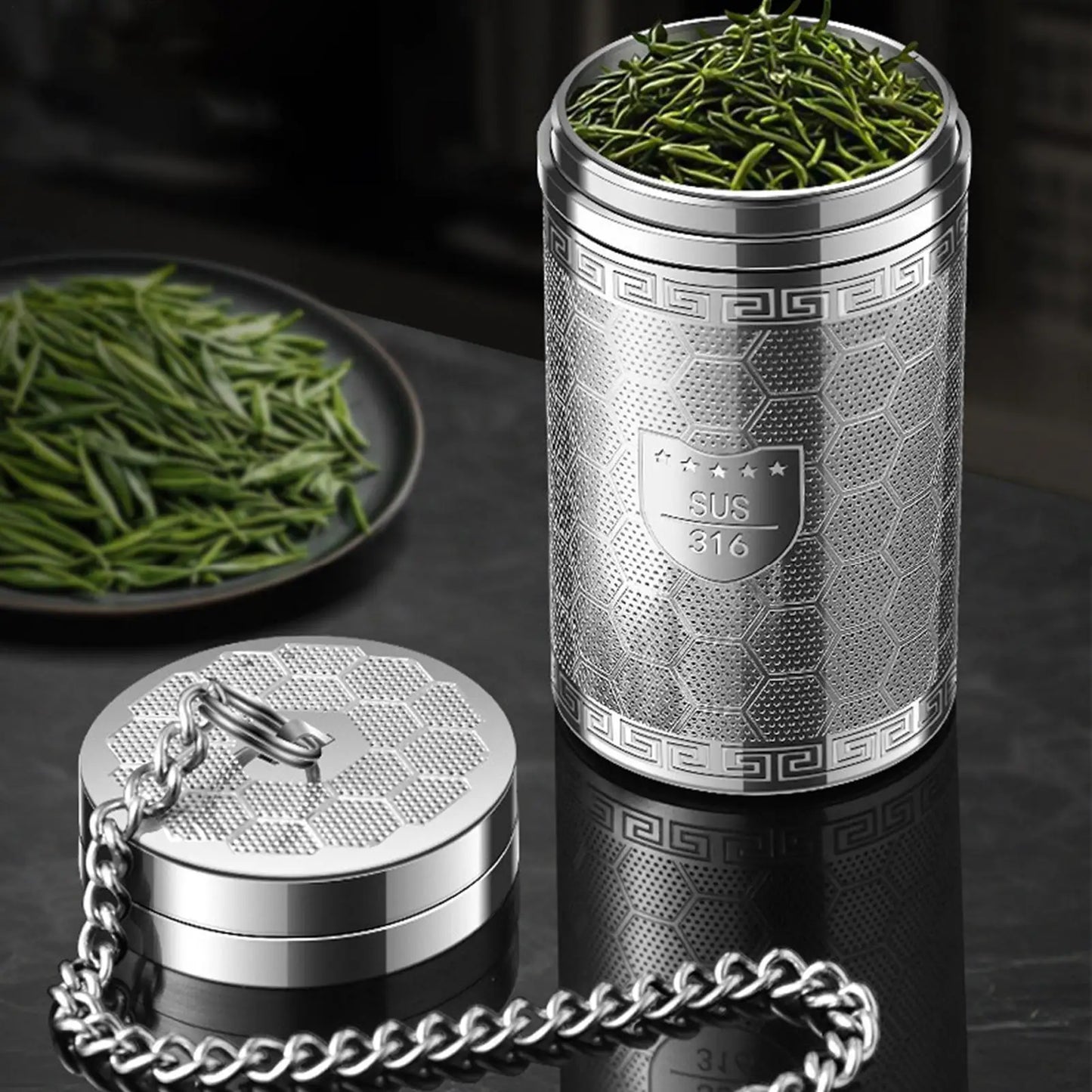 Stainless Steel Tea Infuser – Extra Fine Mesh & Chain Hook