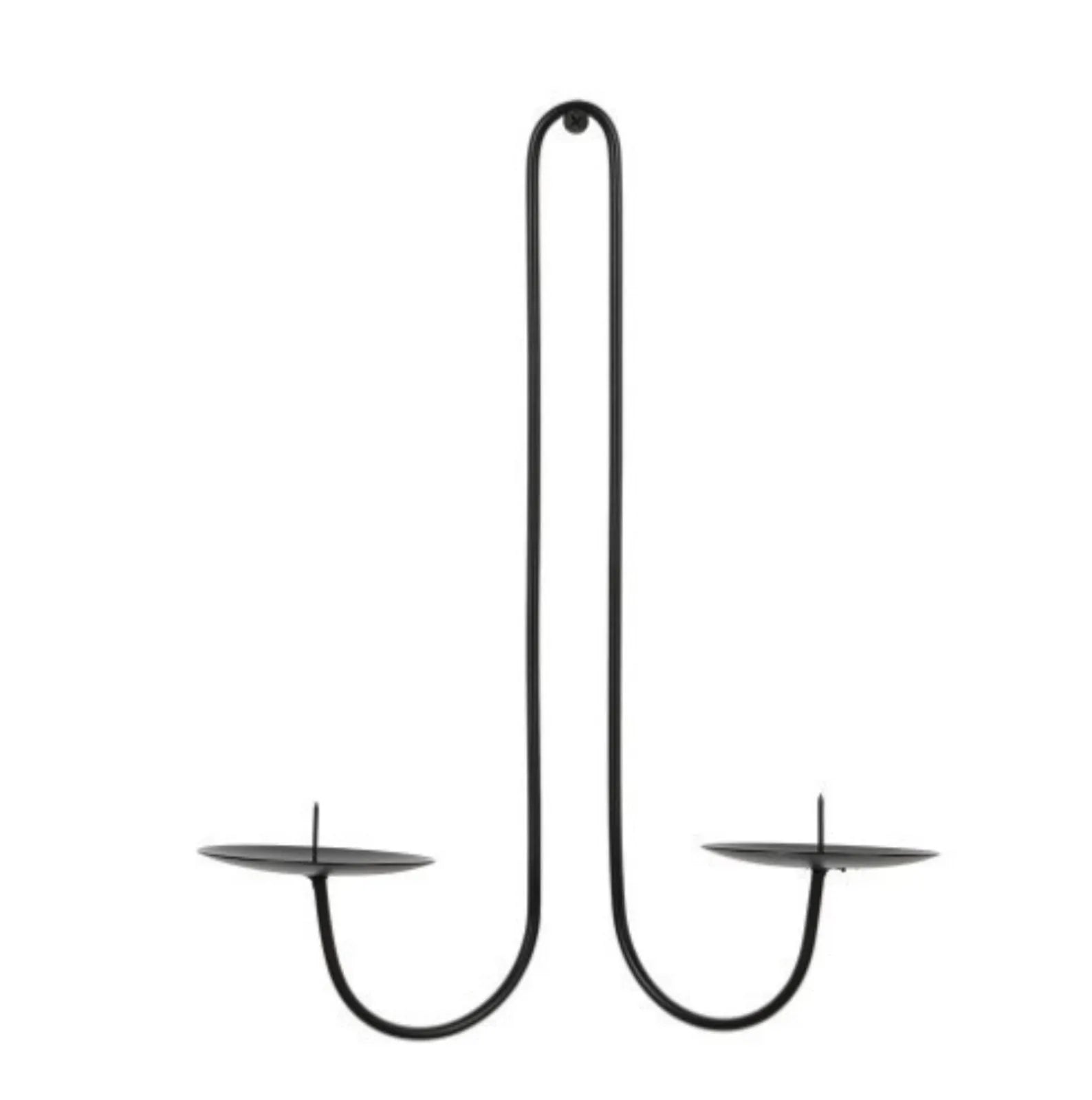 Iron Candle Holder Libra Style Wall Hanging Candle Sconce Decorative Candle Tray For Living Room Dining Room Home Decor Peaceful Pleasures Health and Wellness as show One Size