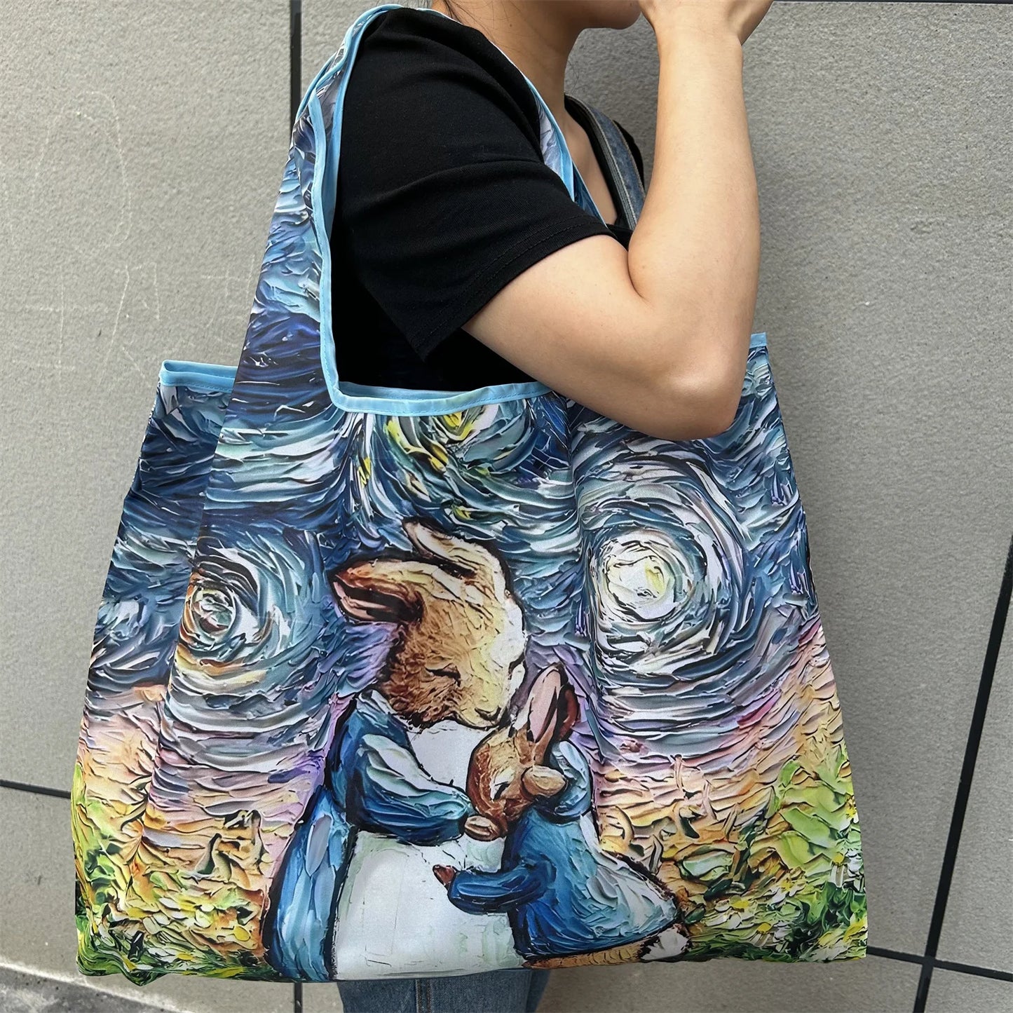 Large Foldable Reusable Nylon Shopping Bag – Travel Tote