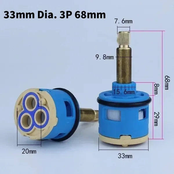 Ceramic Faucet Cartridge Replacement 26–37mm Water Mixer Valve