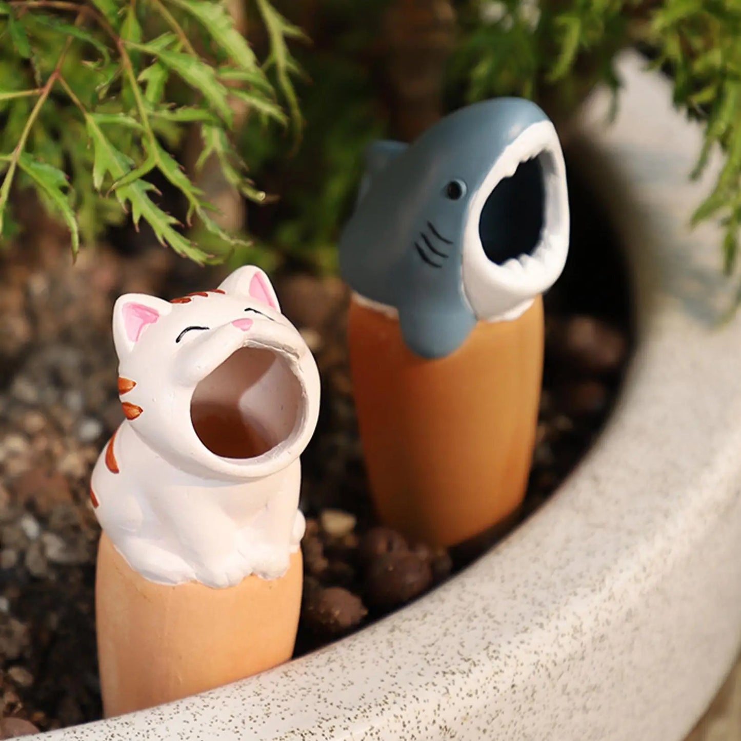 Plant Watering Globes 6 Pieces Slow Release Animal Shape Terracotta Waterer Plant Self Watering Globes For Outdoor Indoor Home Peaceful Pleasures Health and Wellness China Mainland