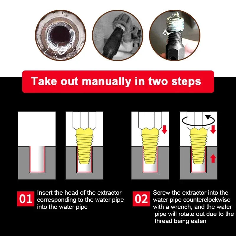 Double Head Screw Extractor Set – Broken Bolt & Pipe Remover Peaceful Pleasures Health and Wellness