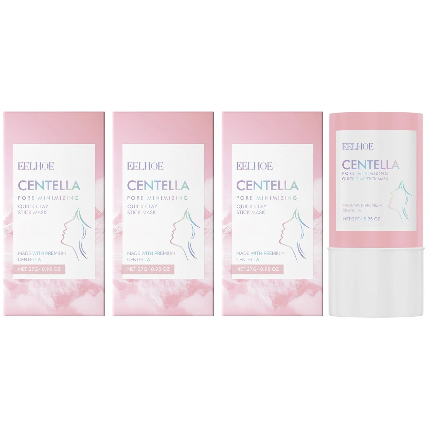 Centella Asiatica Clay Mask Stick Exfoliating Soothing Skin Cleaning Repair Facial Pores Control Oil Moisturizing Clean Mask 27g Peaceful Pleasures Health and Wellness 3 X 27g Boxed