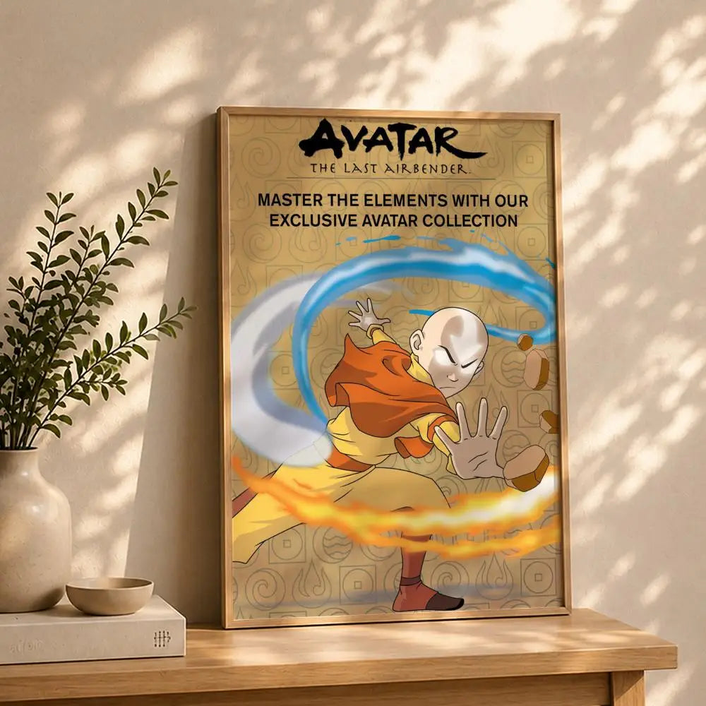 Animation A-Avatar: The Last AirbenderS Poster HD Self Adhesive Waterproof Wall Art Ideal for Home Office Dorm Bedroom Great Peaceful Pleasures Health and Wellness White11 21X30cmNoframe