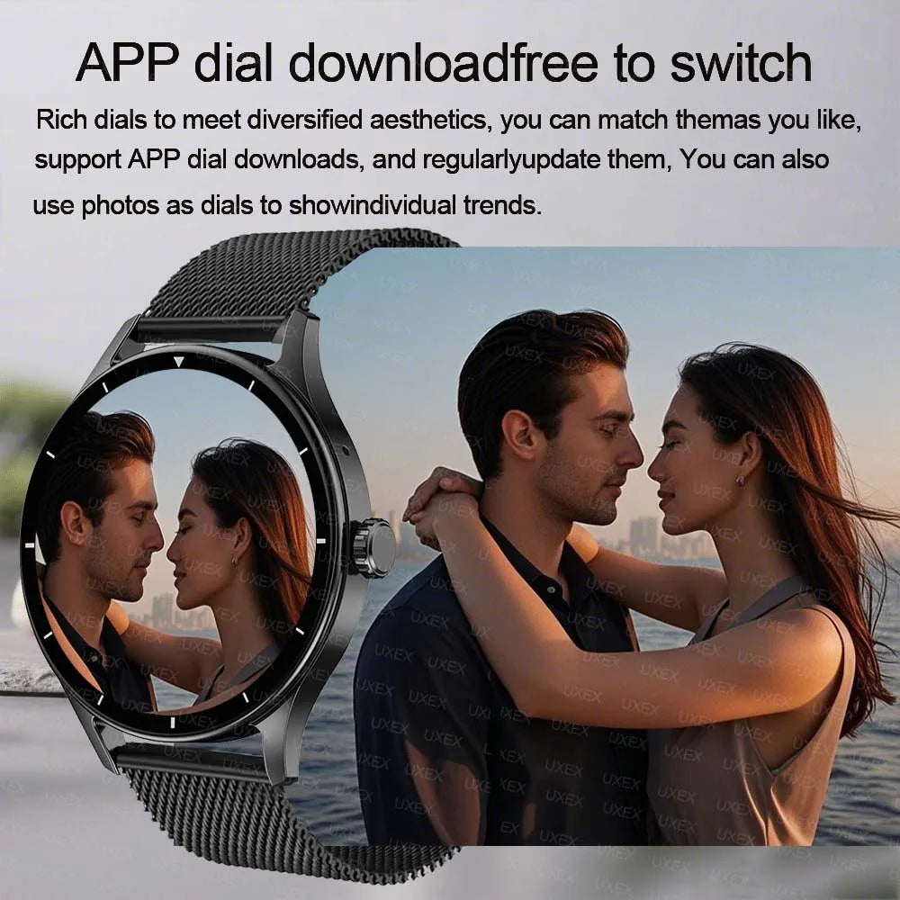 UXEX 1.55" Smart Watch – BT Calls, Fitness & Health Tracker