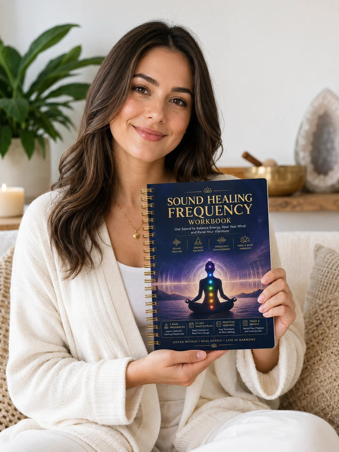 SOUND HEALING FREQUENCY WORKBOOK 21-Day Therapy Chakra Guide Energy