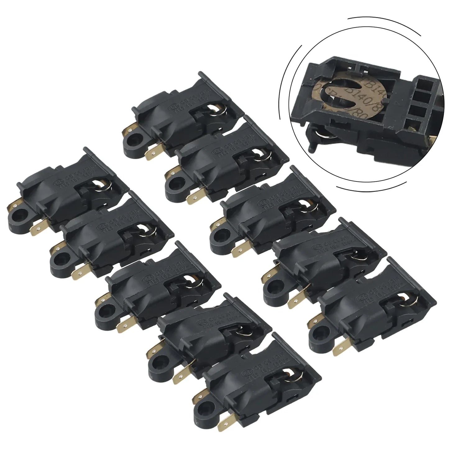 10-Pack Kettle Thermostat Switch XE-3 JB-01E 16A 250V Replacement