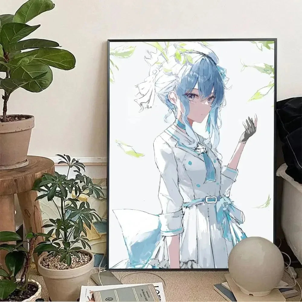 Hoshimachi Suisei Hololive Anime Canvas Wall Art Poster