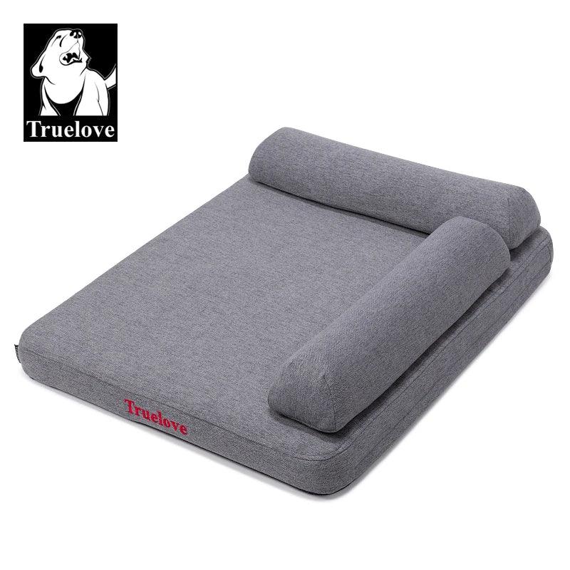 Truelove Memory Foam Pet Bed with Pillow | Linen | TLX1211 Peaceful Pleasures Health and Wellness