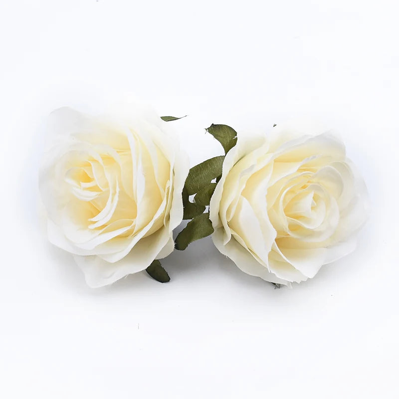Silk Rose Artificial Flower Heads 5/10 Pcs | Wedding & Party Decor