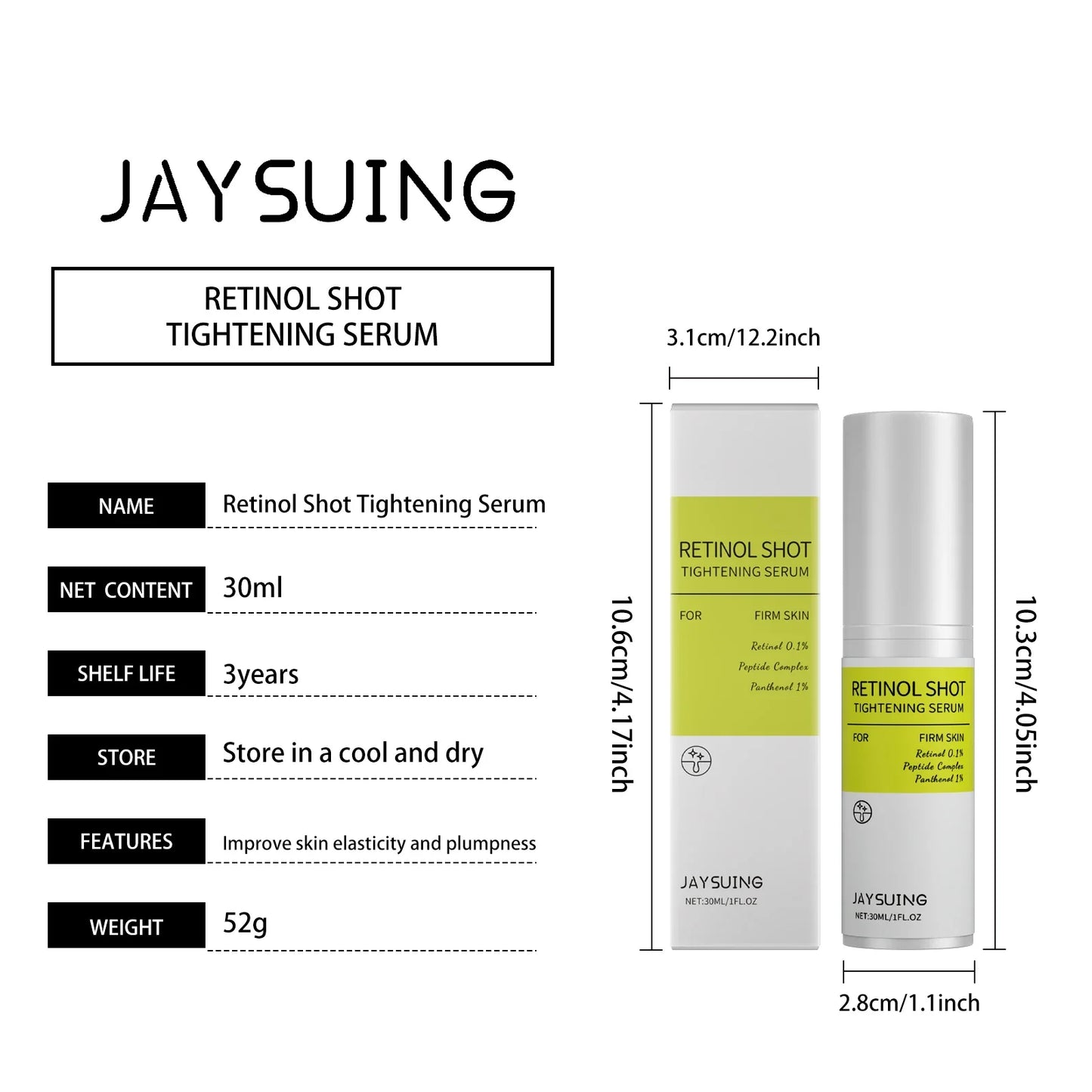 Retinol Firming Face Serum 30ml – Pore Minimizing & Brightening