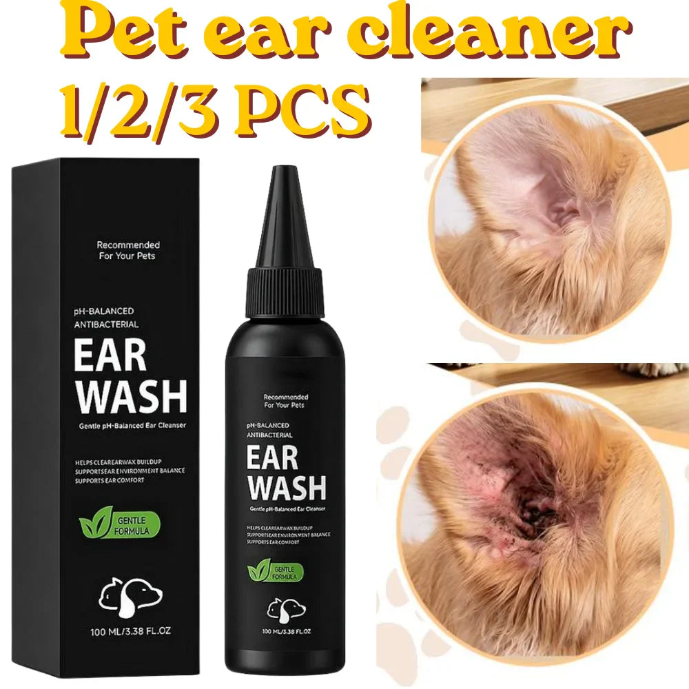 Pet Ear Cleaner Solution 100ml – Gentle Daily Dog Ear Care