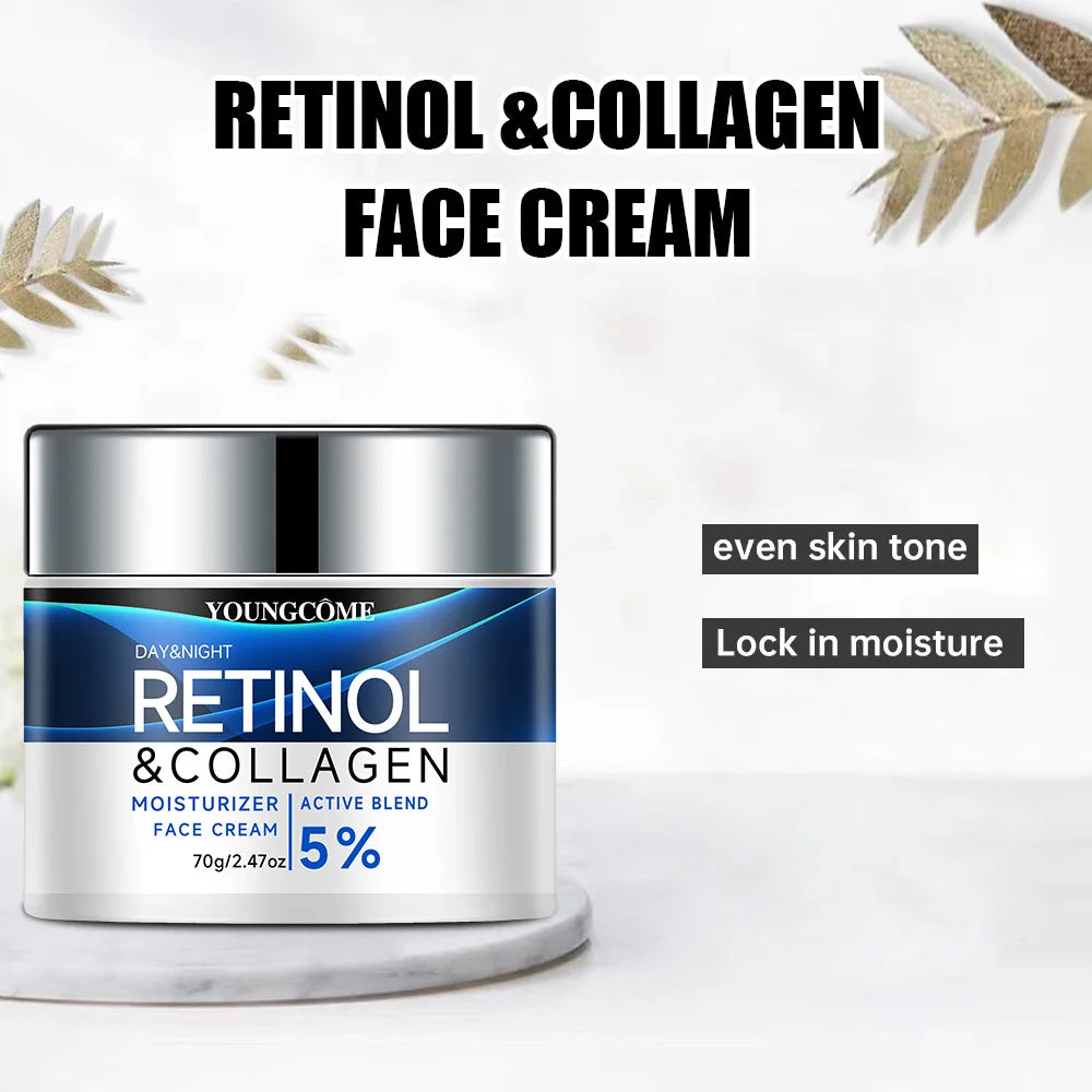 Retinol Face Cream Smooth Wrinkle Younger Firming Lifting Fade Fine Lines Whitening Moisturizing Brightening Skin Care Cosmetic Peaceful Pleasures Health and Wellness