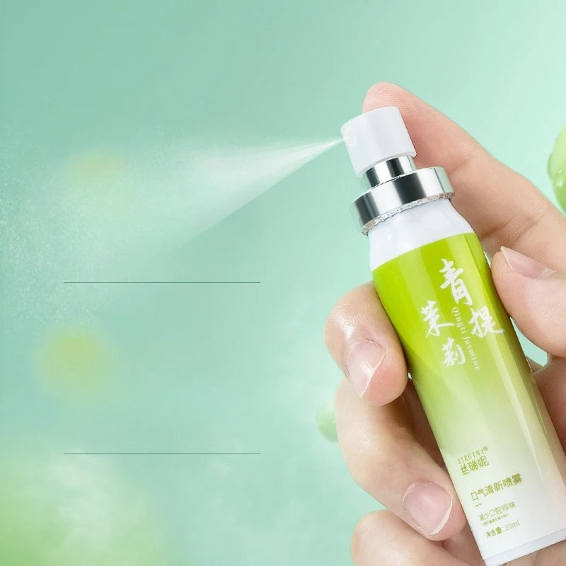 2pcs 20mlGreen Jasmine Flavor Oral Spray, Fresh Breath Spray, Floral and Fruity Scented Oral Spray Peaceful Pleasures Health and Wellness