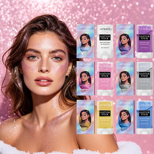 Glitter Gel Stick – Face Body & Hair Shimmer Makeup | 6 Shades Body Glitter Stick Oasis Select