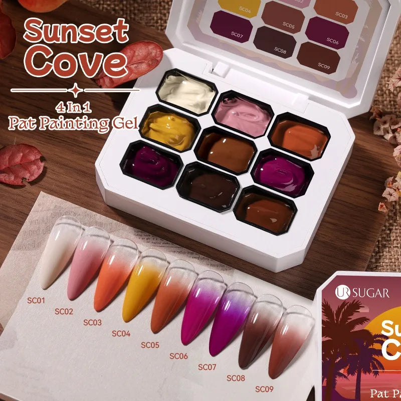 4-in-1 16 Color Nail Art Gel | Gradient Ombre Blush Polish