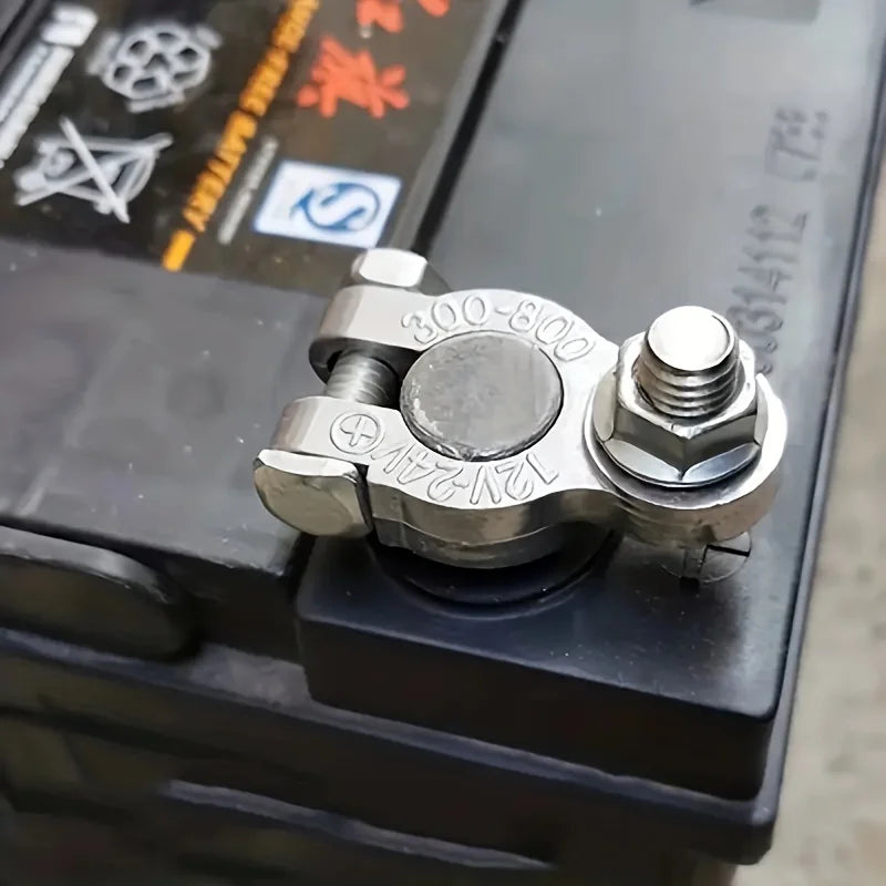 1 Pair Battery Clamp Terminal For Car Battery Charging With Quick Release Connectors, Suitable For 12V And 24V Systems. Peaceful Pleasures Health and Wellness