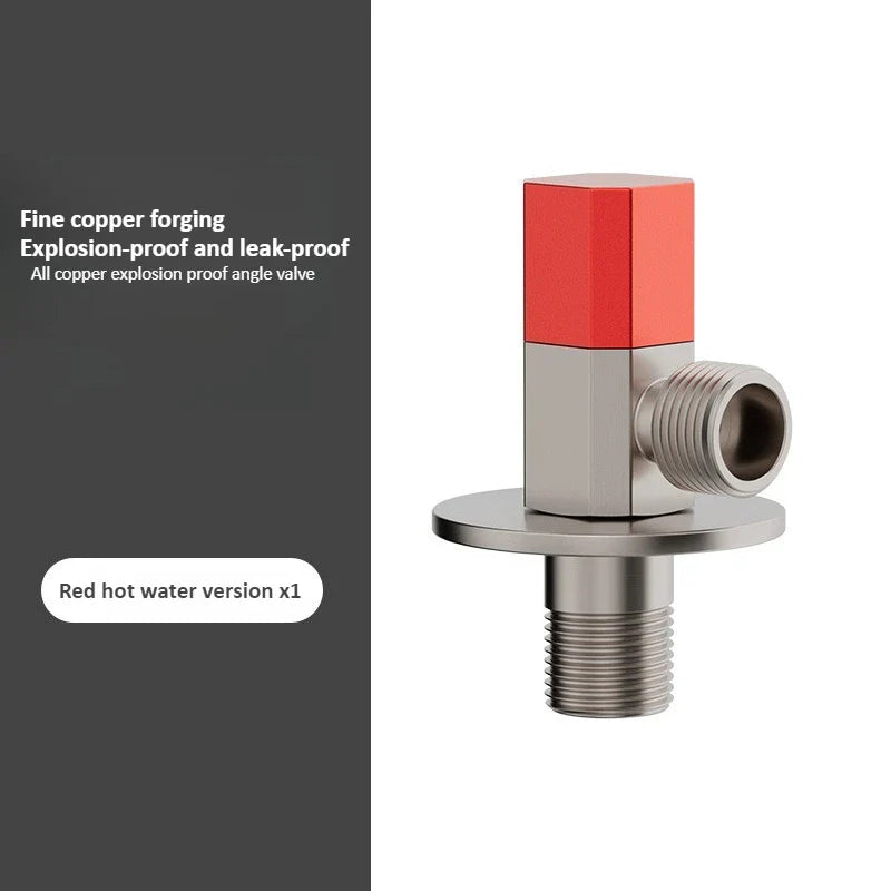 Brass Angle Valve Hot & Cold Threaded Bathroom Shut-Off Valve