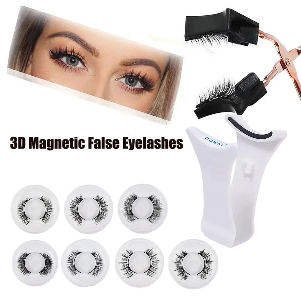 3D Magnetic Eyelashes Handmade Natural Magnetic False Eyelashes Reusable Magnetic Eyelashes Tweezers Set Peaceful Pleasures Health and Wellness