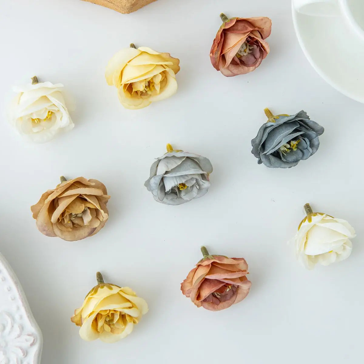 Artificial Silk Rose Flower Heads 20/40 Pcs – Wedding & DIY Decor