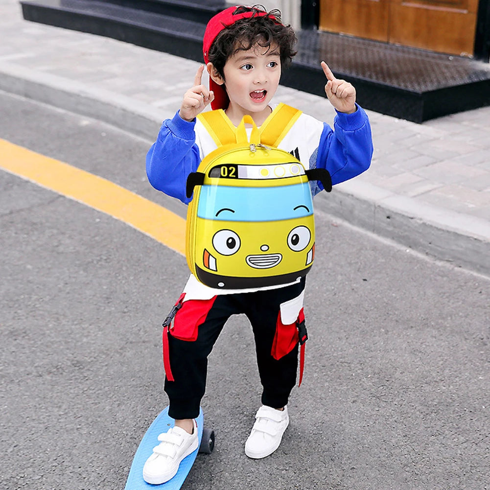 3D Cartoon Bus Toddler Backpack for Kids Peaceful Pleasures Health and Wellness