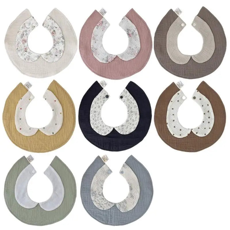 Cotton Baby Bib with Doll Collar | Drool & Feeding Bib 0–3 Yrs