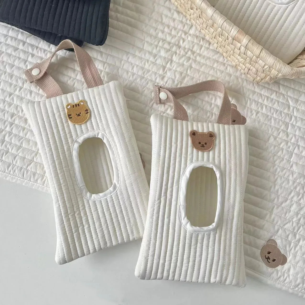DANIVIVI Baby Stroller Wet Wipes Case & Tissue Box Holder