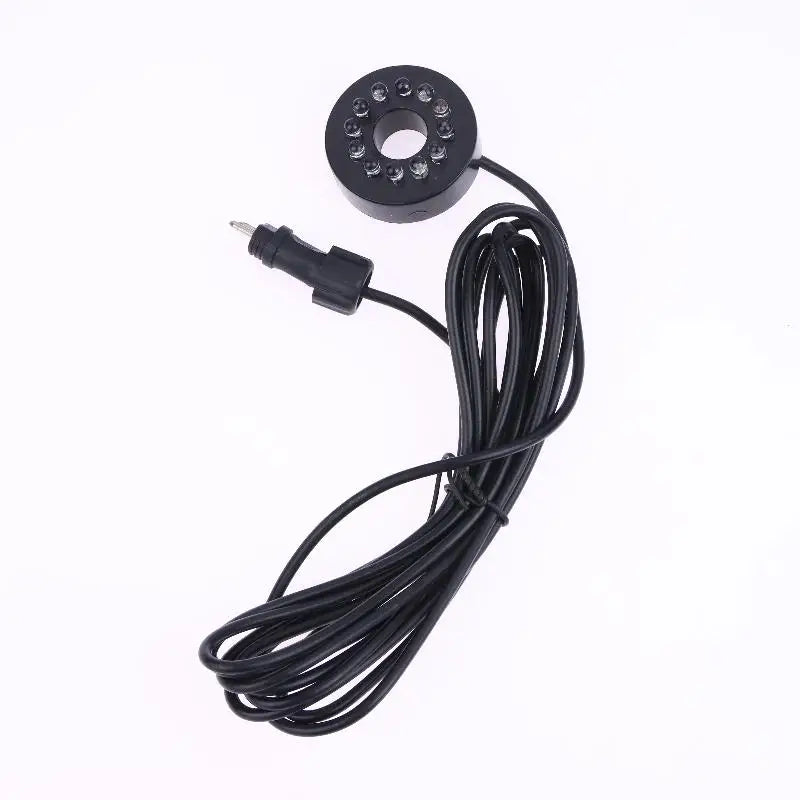 12V 12-LED Garden Pond Light Ring, DIY Waterproof Accessory for Underwater Submersible Fountain Pumps Craft Peaceful Pleasures Health and Wellness